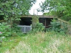 Tredegar Park Tramroad, The bridge under the Western Valley line, August 2012